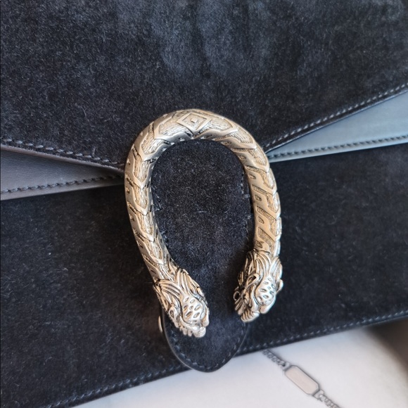 GUCCI Suede Small Dionysus Shoulder Bag Black - Picture 8 of 8